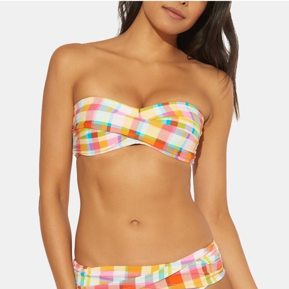 Bleu by Rod Beattie Plaid Bikini Top